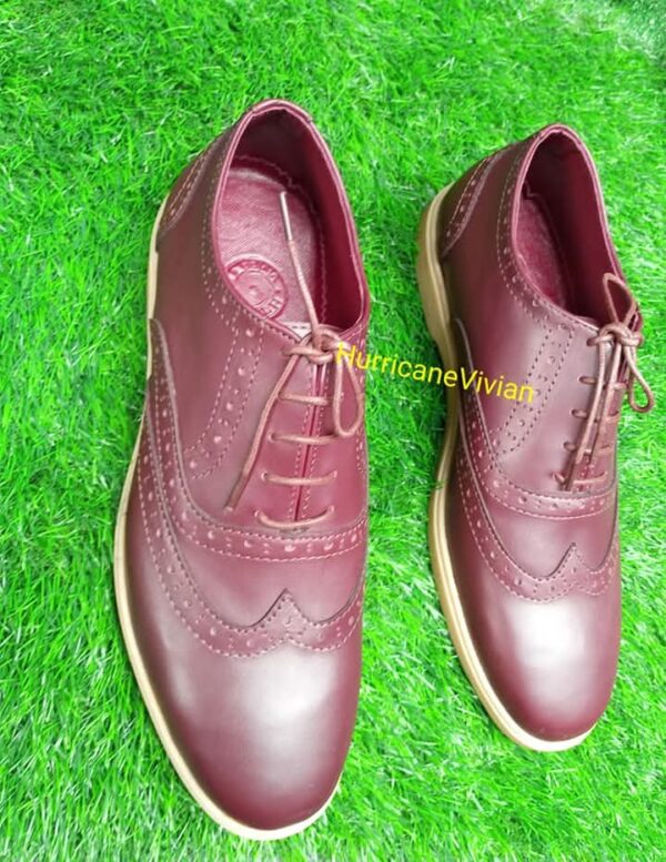 Wing-Tip Brogued Oxford Shoes