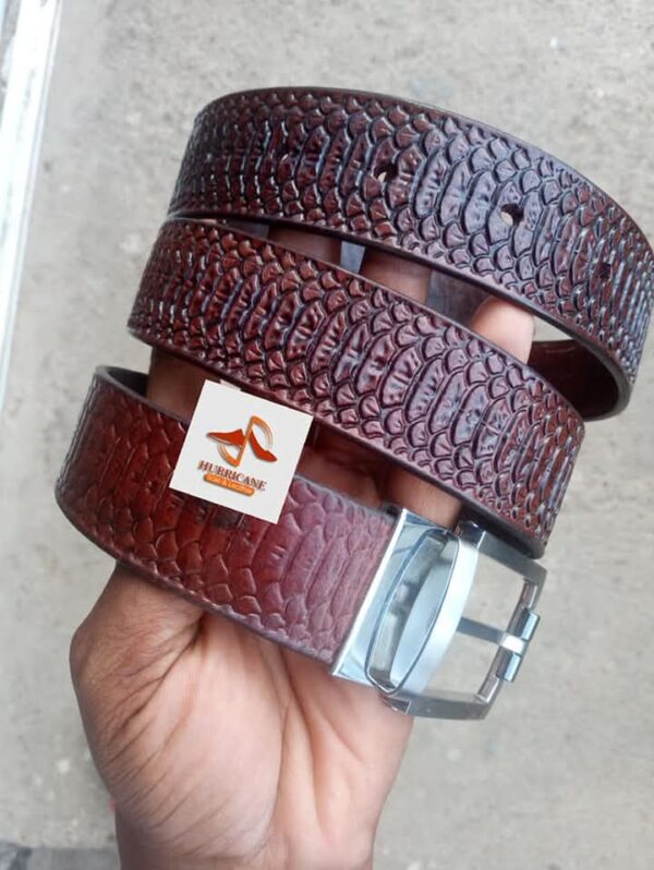 Embossed Skin Leather Belt