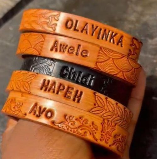 Single-Faced Customised Leather Bracelets